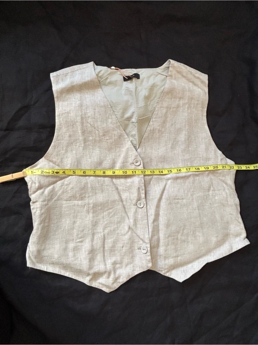 Quince Women's Linen Vest in Natural Beige XL NWT - Picture 8 of 9